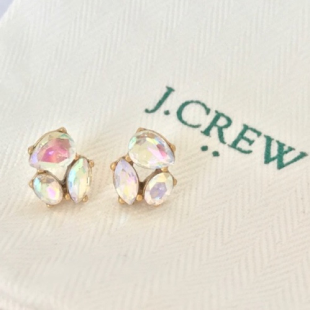J.Crew Iridescent Crystal Stud Earrings - Picture 3 of 3